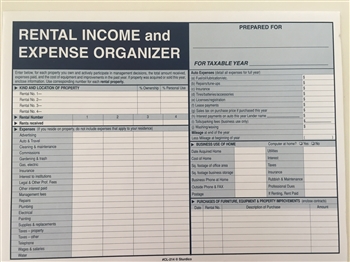 Rental Income and Expense Record Keeper File Envelope