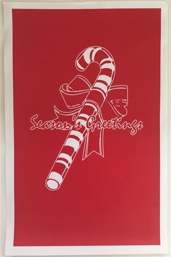 CS-129A5 Holiday Insert 5 - Candy Cane/Seasons Greetings